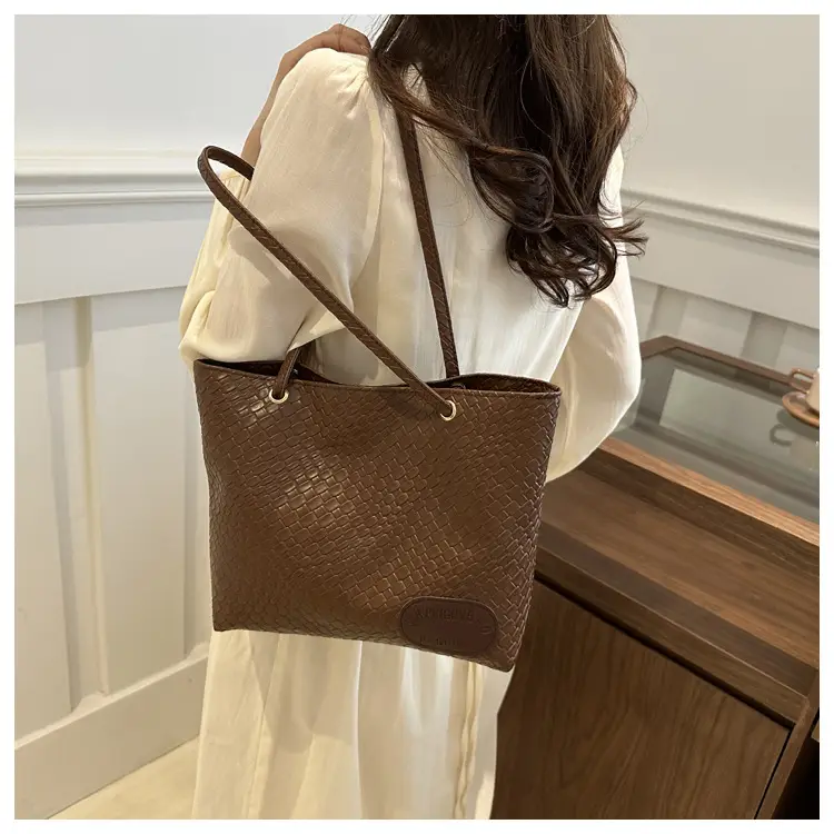Women Woven Tan Shoulder Bag 2024 Spring Summer — feature 18
