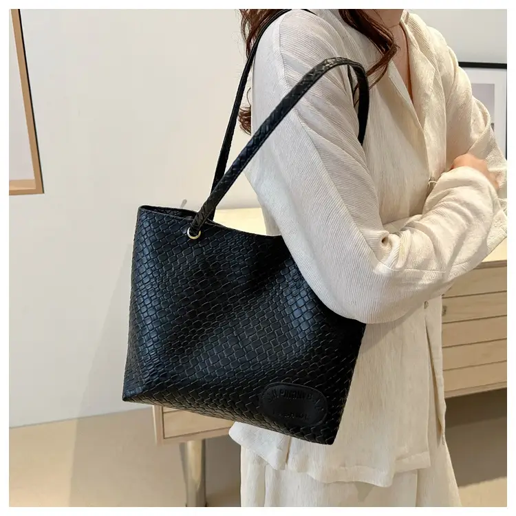 Women Woven Tan Shoulder Bag 2024 Spring Summer — feature 23