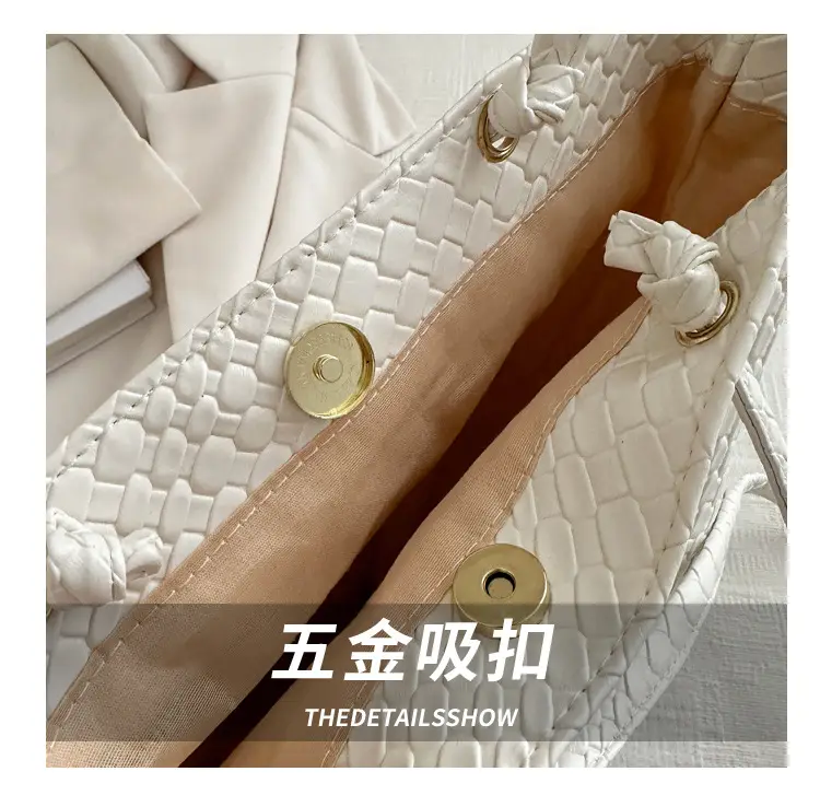 Women Woven Tan Shoulder Bag 2024 Spring Summer — feature 7