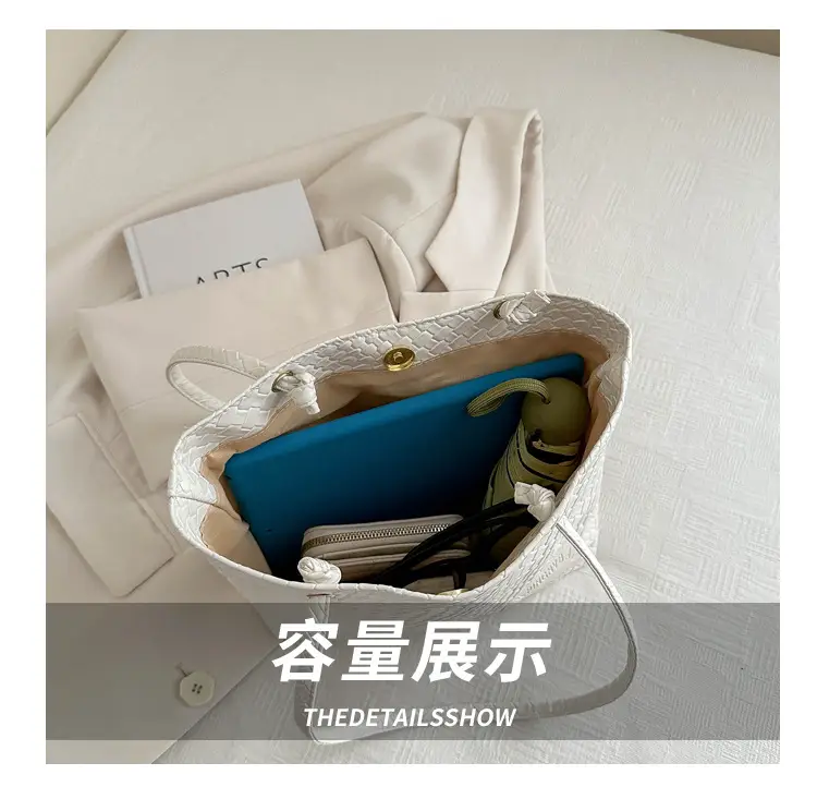 Women Woven Tan Shoulder Bag 2024 Spring Summer — feature 8
