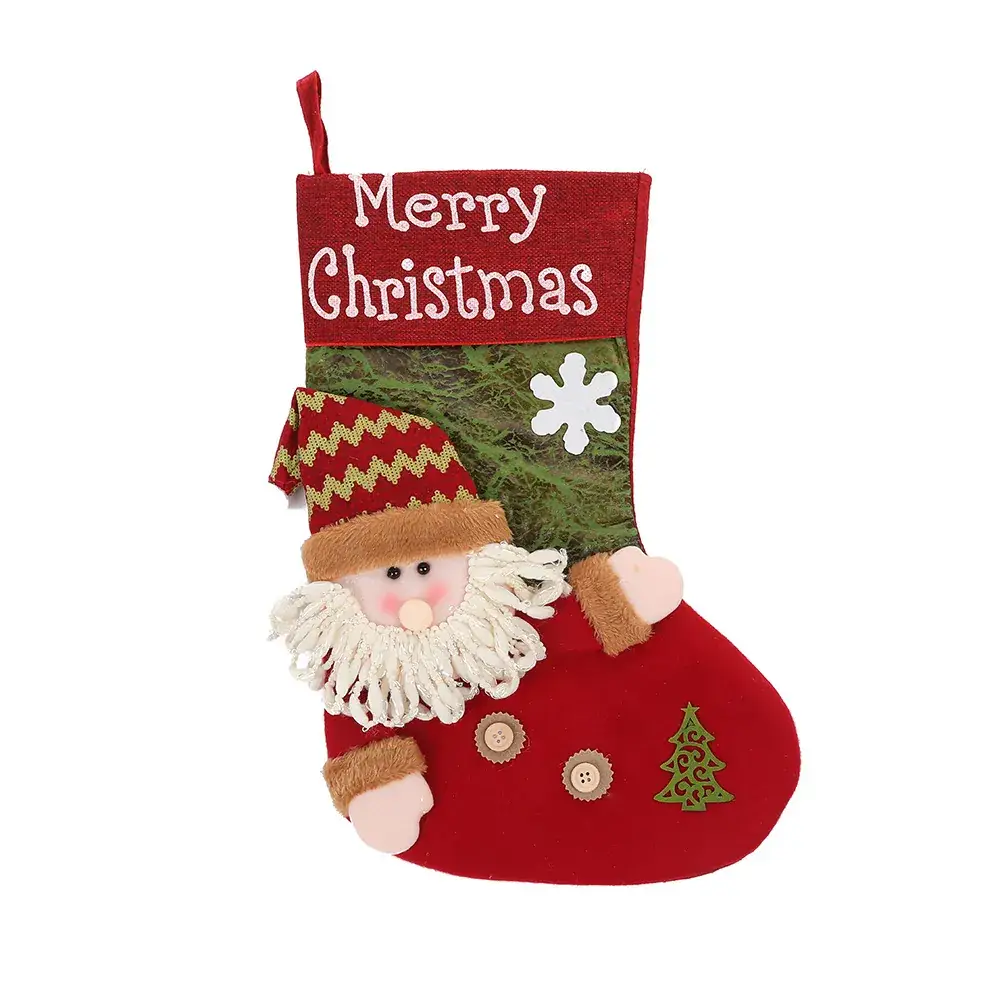 Cross Border Christmas Vintage Socks Gift Bag Santa Claus Gift Bag - Image 5