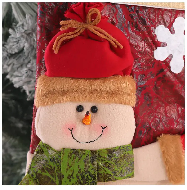 Cross Border Christmas Vintage Socks Gift Bag Santa Claus Gift Bag — feature 11