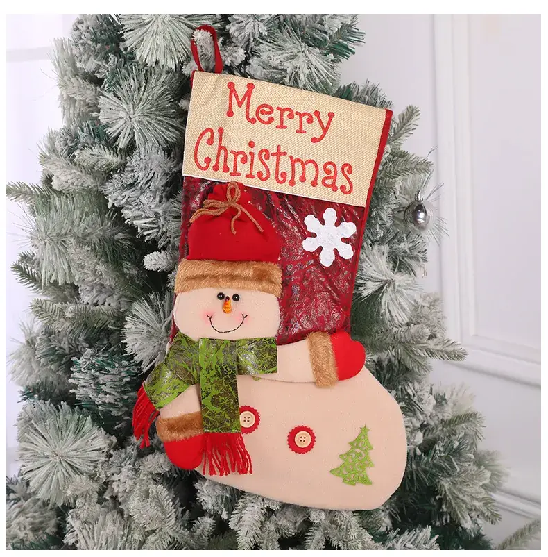 Cross Border Christmas Vintage Socks Gift Bag Santa Claus Gift Bag — feature 9