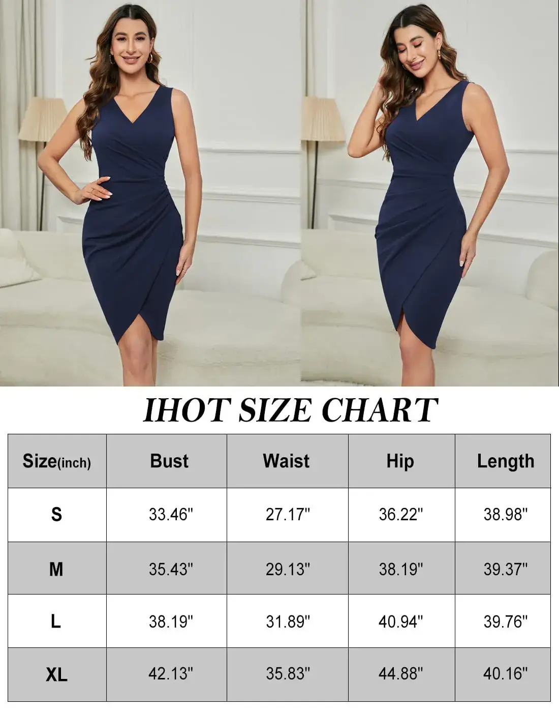 Sexy V-Neck Sleeveless Dress for Plus Size Women — feature 1