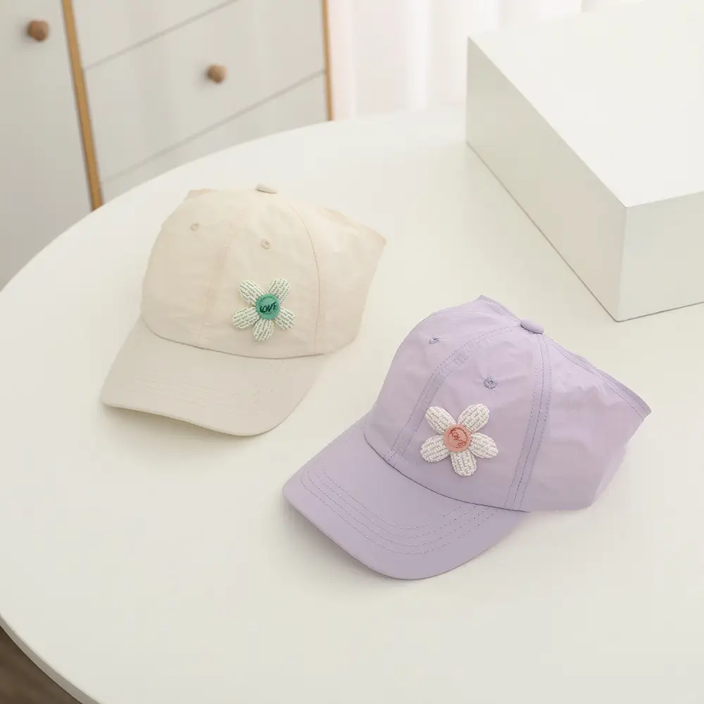 Girls Yellow Flower Sunglasses Cap Summer Hat — feature 6