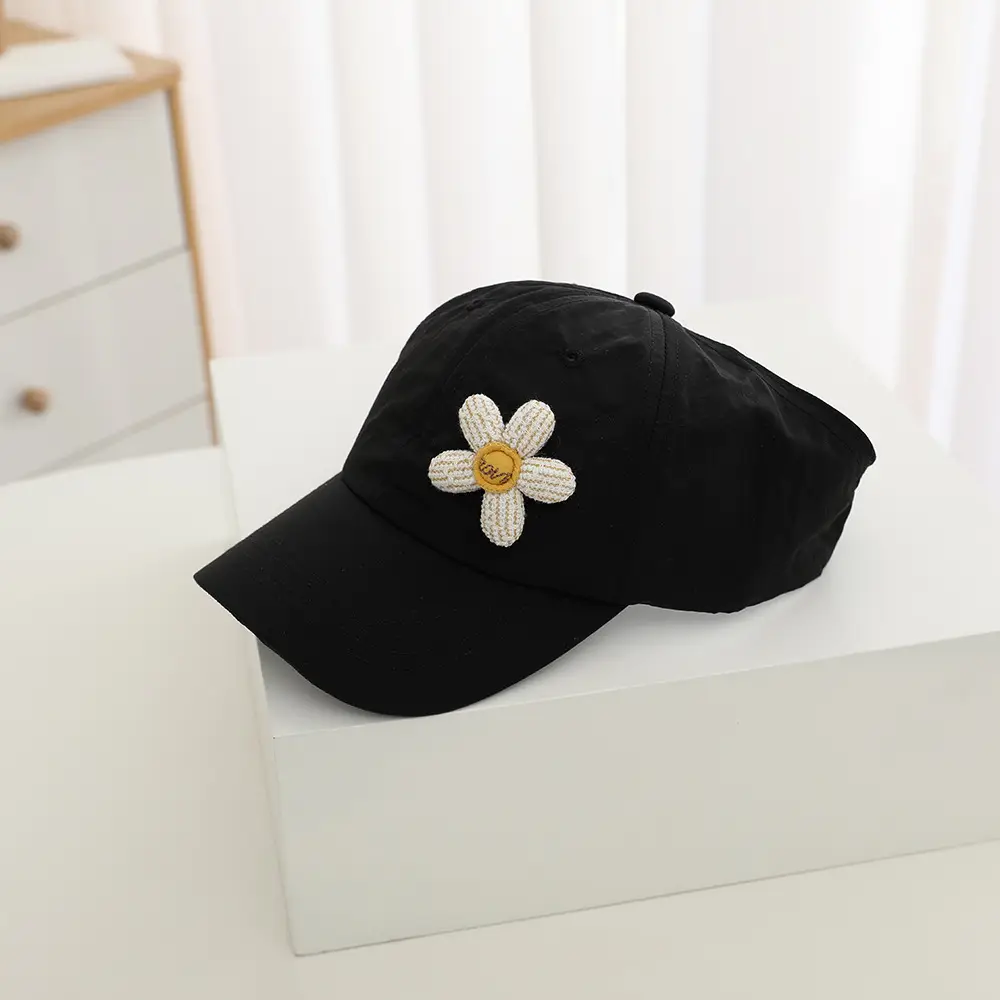 Girls Yellow Flower Sunglasses Cap Summer Hat - Image 5