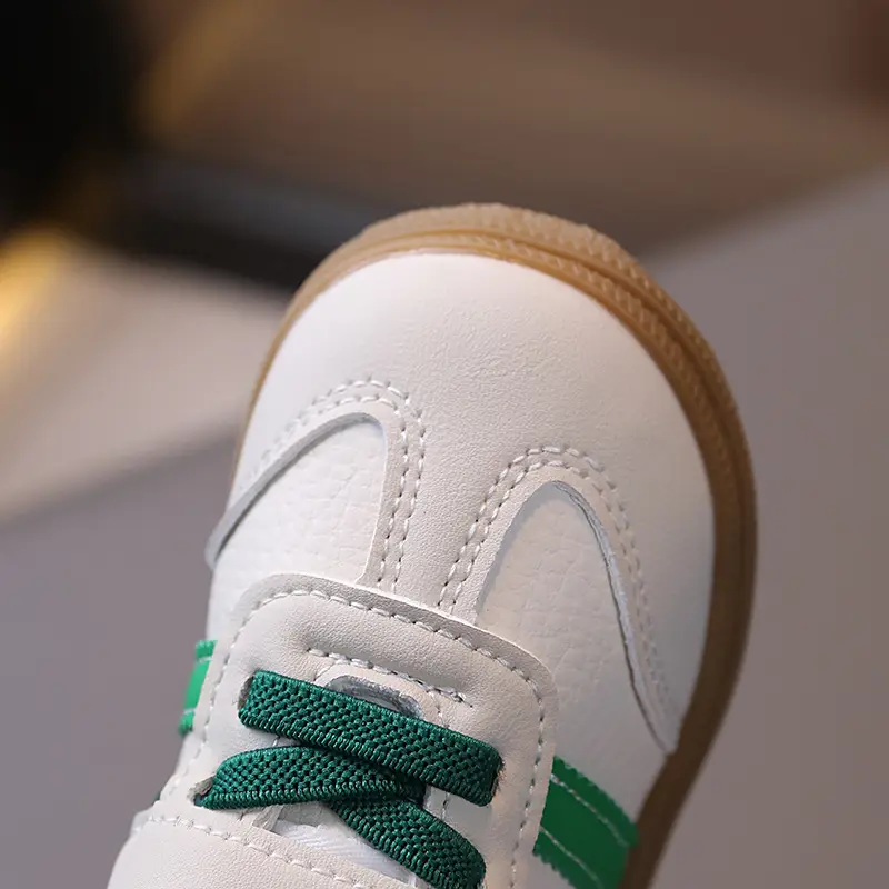 New Kids' Casual Board Shoes White Brown German Training