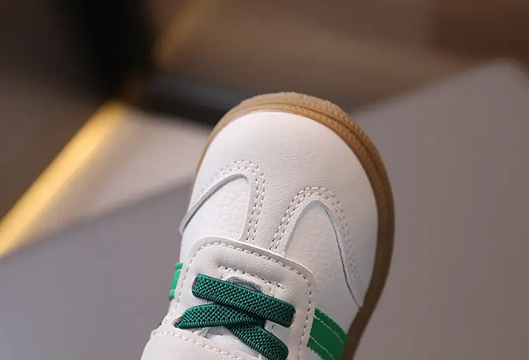 New Kids' Casual Board Shoes White Brown German Training — feature 8