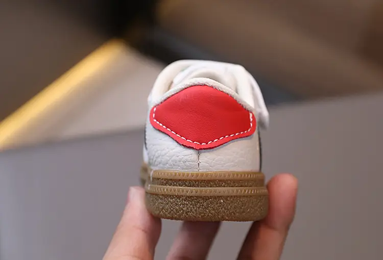 New Kids' Casual Board Shoes White Brown German Training — feature 9