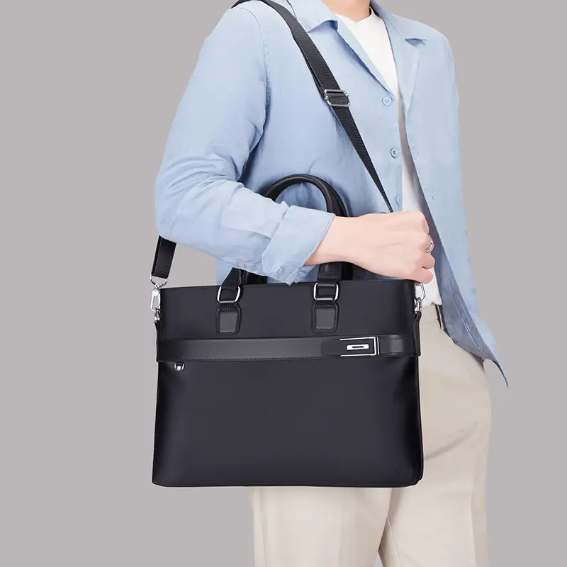 Men's Navy Blue Business Handbag Large Capacity Office Travel - Image 5