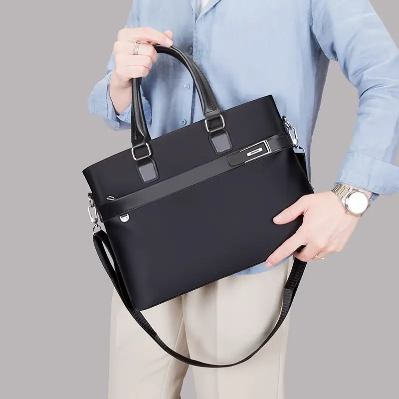 Men's Navy Blue Business Handbag Large Capacity Office Travel - Image 6