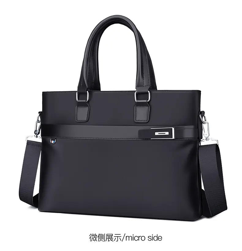 Men's Navy Blue Business Handbag Large Capacity Office Travel — feature 26