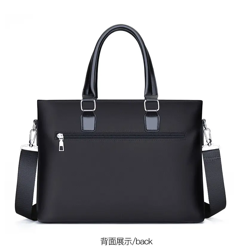 Men's Navy Blue Business Handbag Large Capacity Office Travel — feature 28
