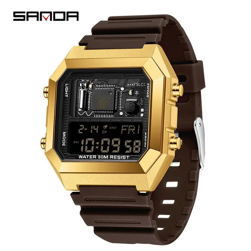 Sanda Cross-Border LED Luminous Sports Watch 35.7° - Image 3