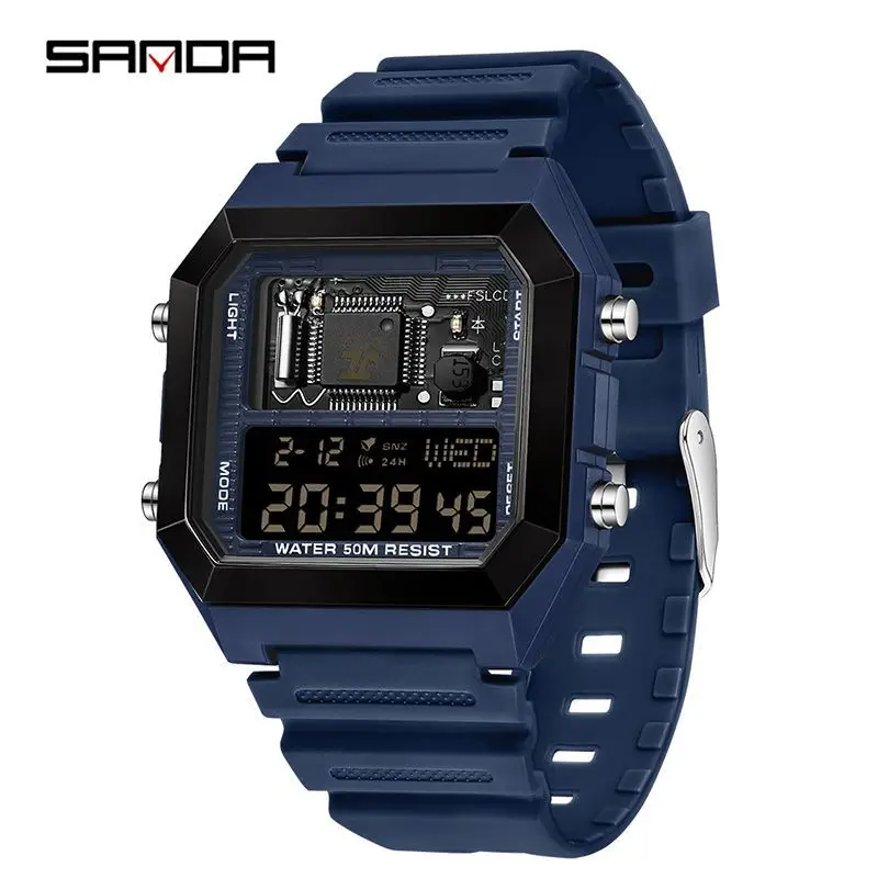 Sanda Cross-Border LED Luminous Sports Watch 35.7° - Image 5