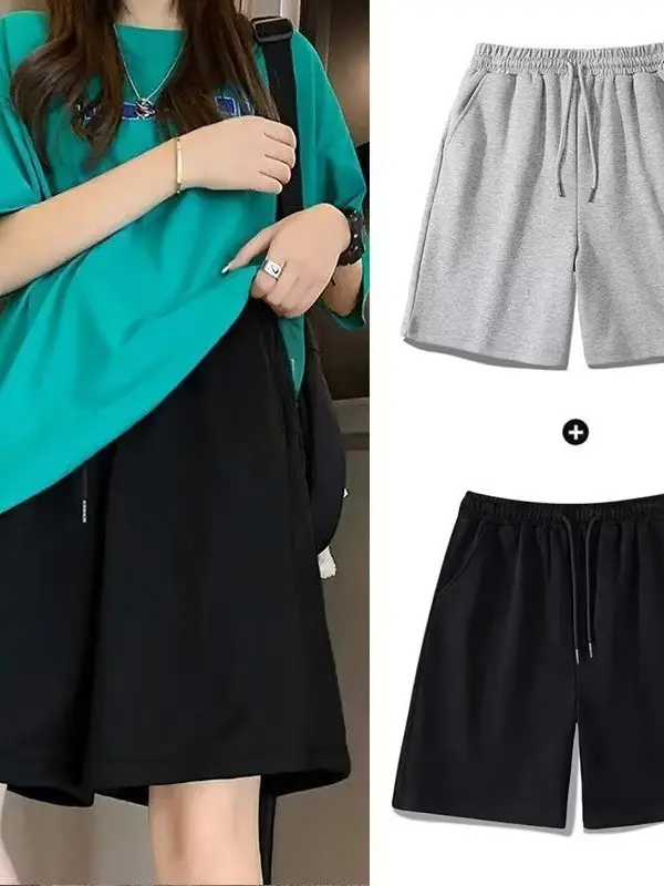 Men's Grey Loose Fit Casual Shorts Summer Wear