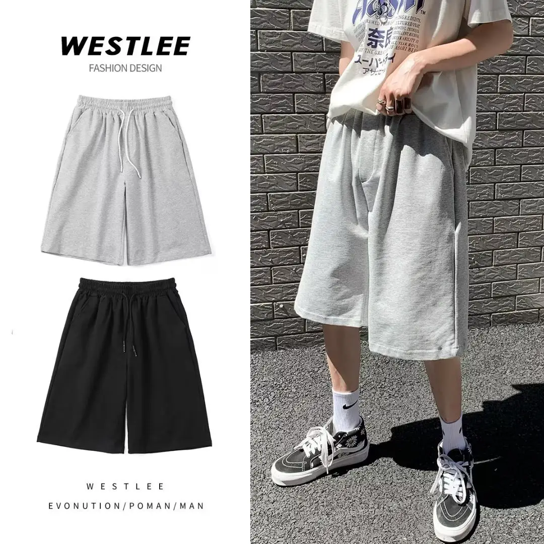 Men's Grey Loose Fit Casual Shorts Summer Wear — feature 5