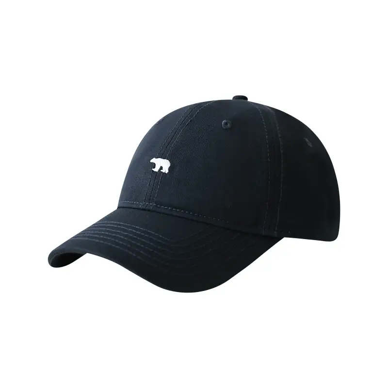 Korean Bear Cap Blue Black White Baseball Cap - Image 11