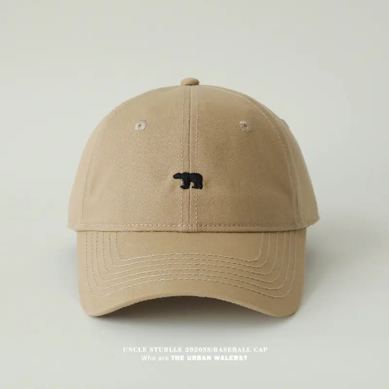 Korean Bear Cap Blue Black White Baseball Cap — feature 7