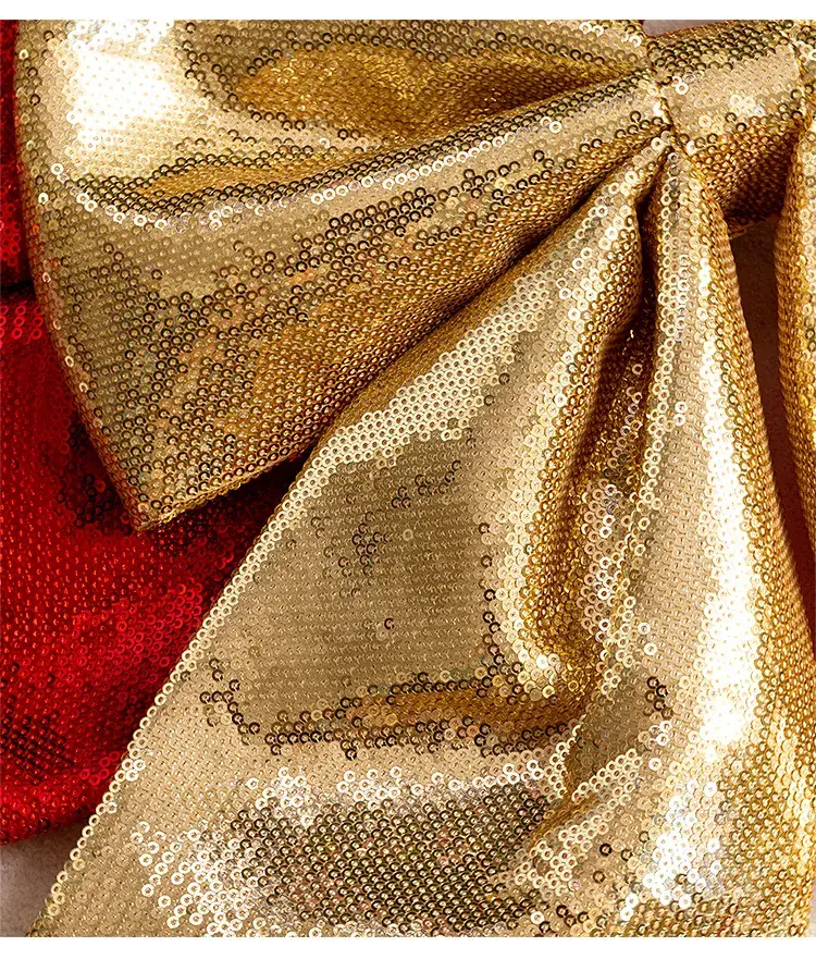 Pink Sequins Cross Border Christmas Bow 40cm Large — feature 9