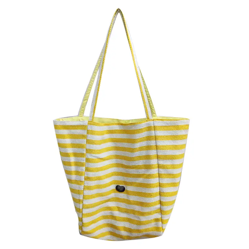 Red Striped Korean Style Ins Tote Bag Large Capacity