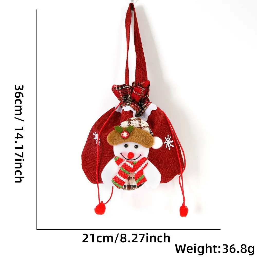 Christmas Candy Bag Tote Bag Drawstring Pouch Cartoon Apple — feature 5