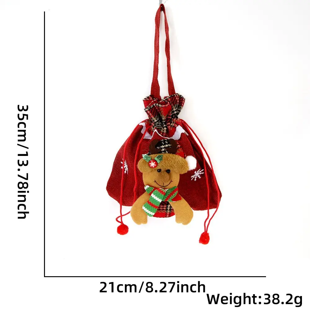 Christmas Candy Bag Tote Bag Drawstring Pouch Cartoon Apple — feature 6