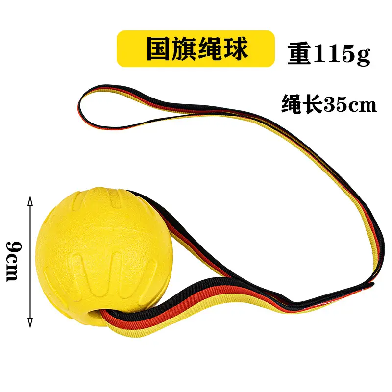 in stock Pet Toy Ball Dog Floating Frisbee Pull Ring Training Dog Pull Ring Bite-resistant Molar Pet Ball Wearing Rope Ball