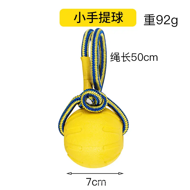 in stock Pet Toy Ball Dog Floating Frisbee Pull Ring Training Dog Pull Ring Bite-resistant Molar Pet Ball Wearing Rope Ball
