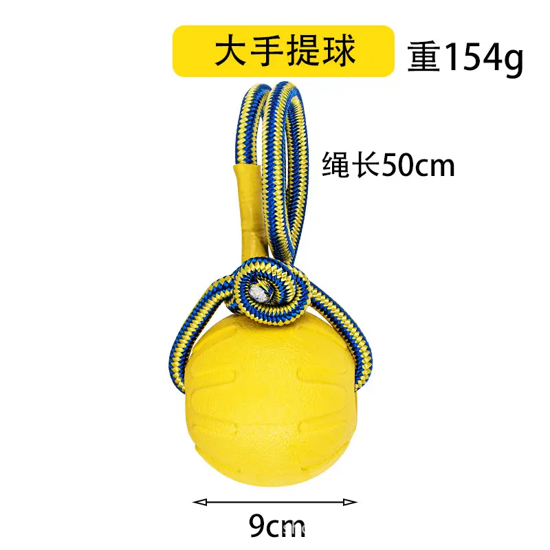 in stock Pet Toy Ball Dog Floating Frisbee Pull Ring Training Dog Pull Ring Bite-resistant Molar Pet Ball Wearing Rope Ball