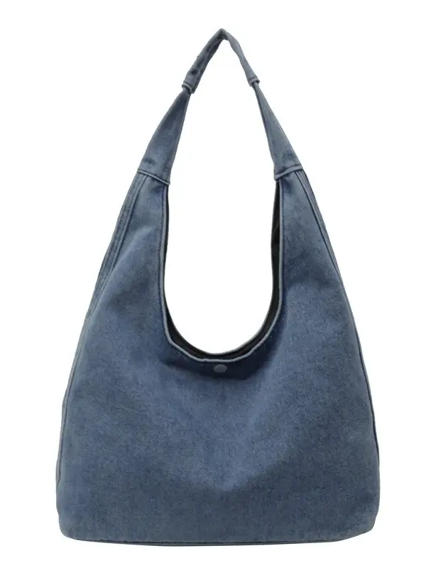 Blue Denim Shoulder Bag Women 2024 Casual Large Capacity - Image 8