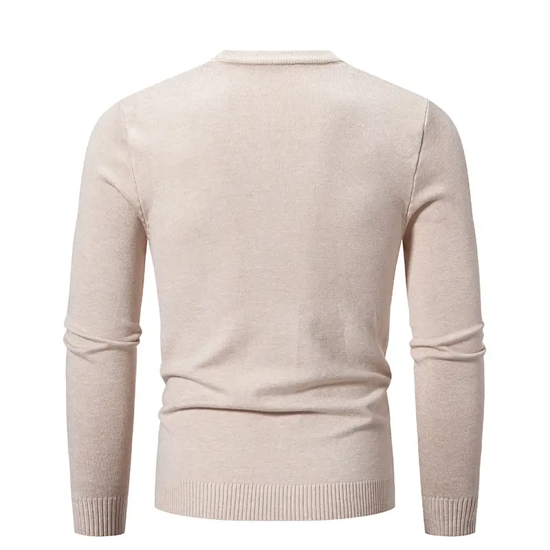 Men's Black Retro Round Neck Sweater - Image 10