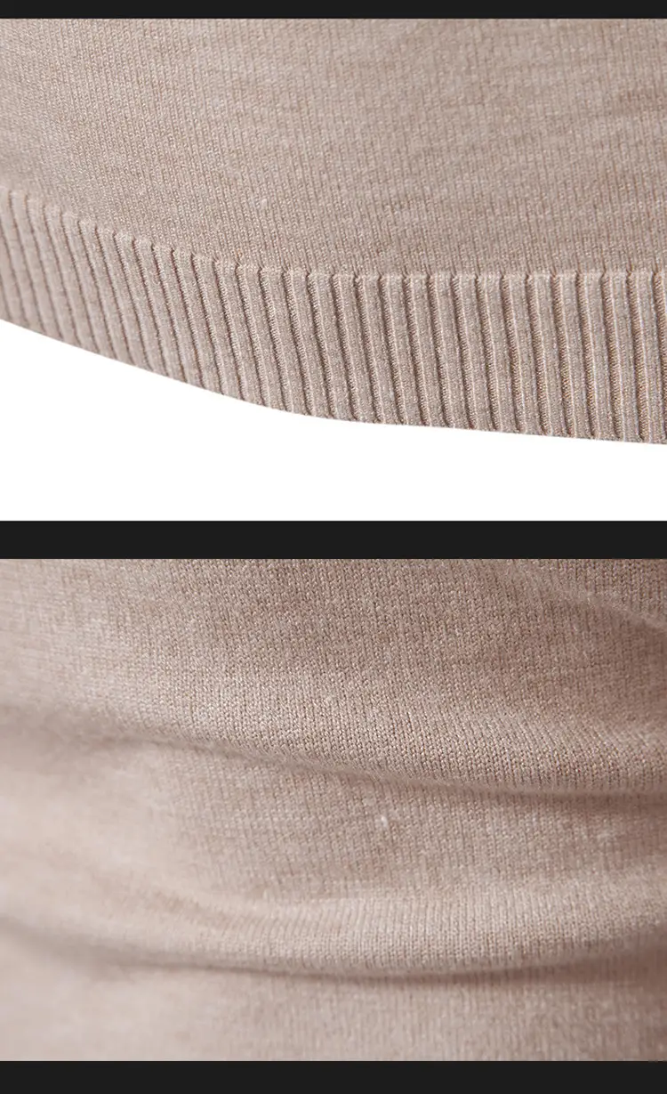 Men's Blue Knitted Turtleneck Sweater Slim Fit — feature 19