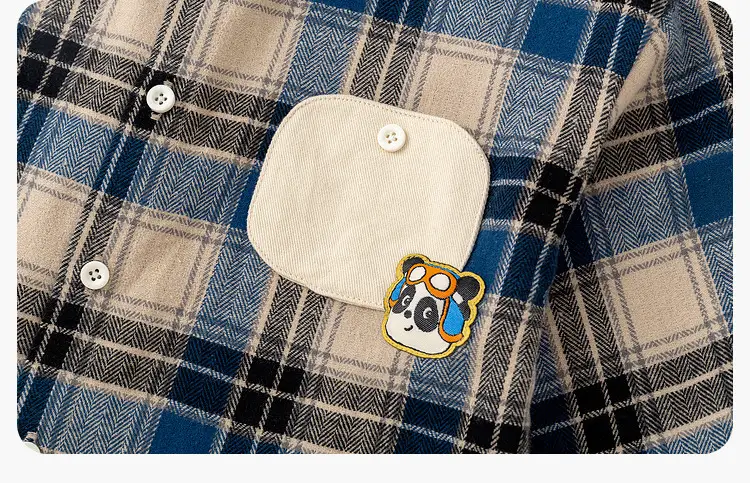 Dudu Boys Plaid Shirt & Pants Set Spring — feature 31