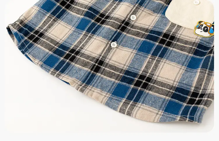 Dudu Boys Plaid Shirt & Pants Set Spring — feature 34