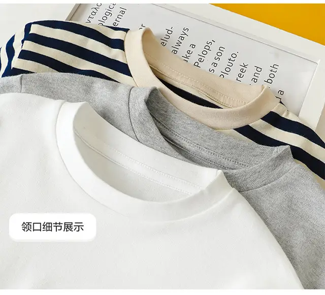 New European Style Boys Cotton Long Sleeve T-Shirt Light Blue — feature 15