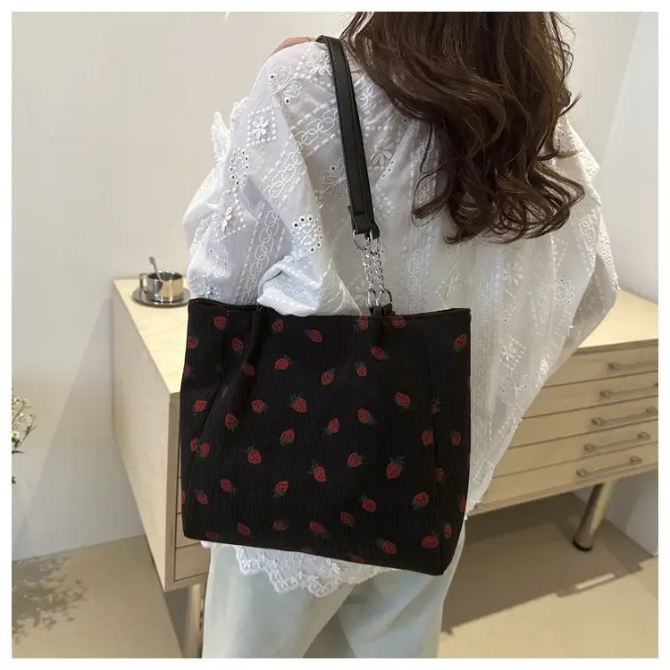 South Korea Ins Large Capacity Strawberry Tote Bag — feature 18
