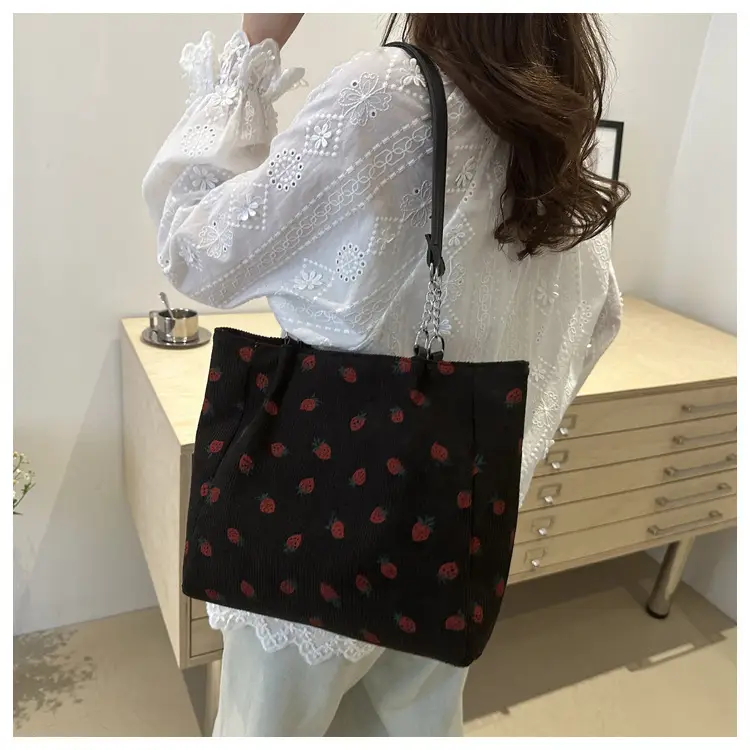 South Korea Ins Large Capacity Strawberry Tote Bag — feature 19