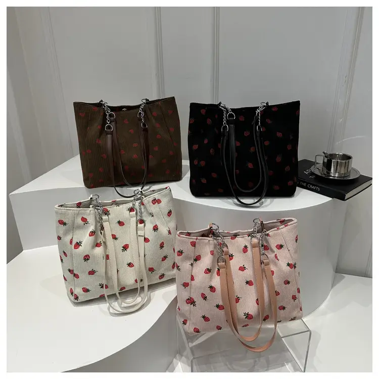 South Korea Ins Large Capacity Strawberry Tote Bag — feature 24