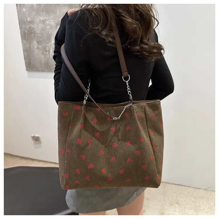 South Korea Ins Large Capacity Strawberry Tote Bag — feature 9