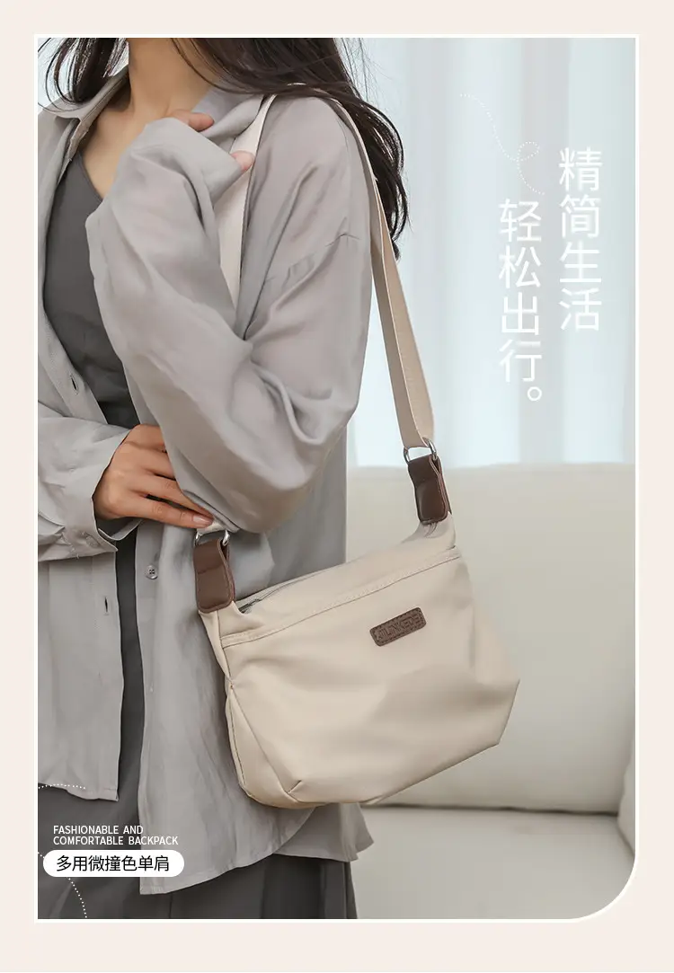 Lightweight Waterproof Nylon Crossbody Bag for Women — feature 4