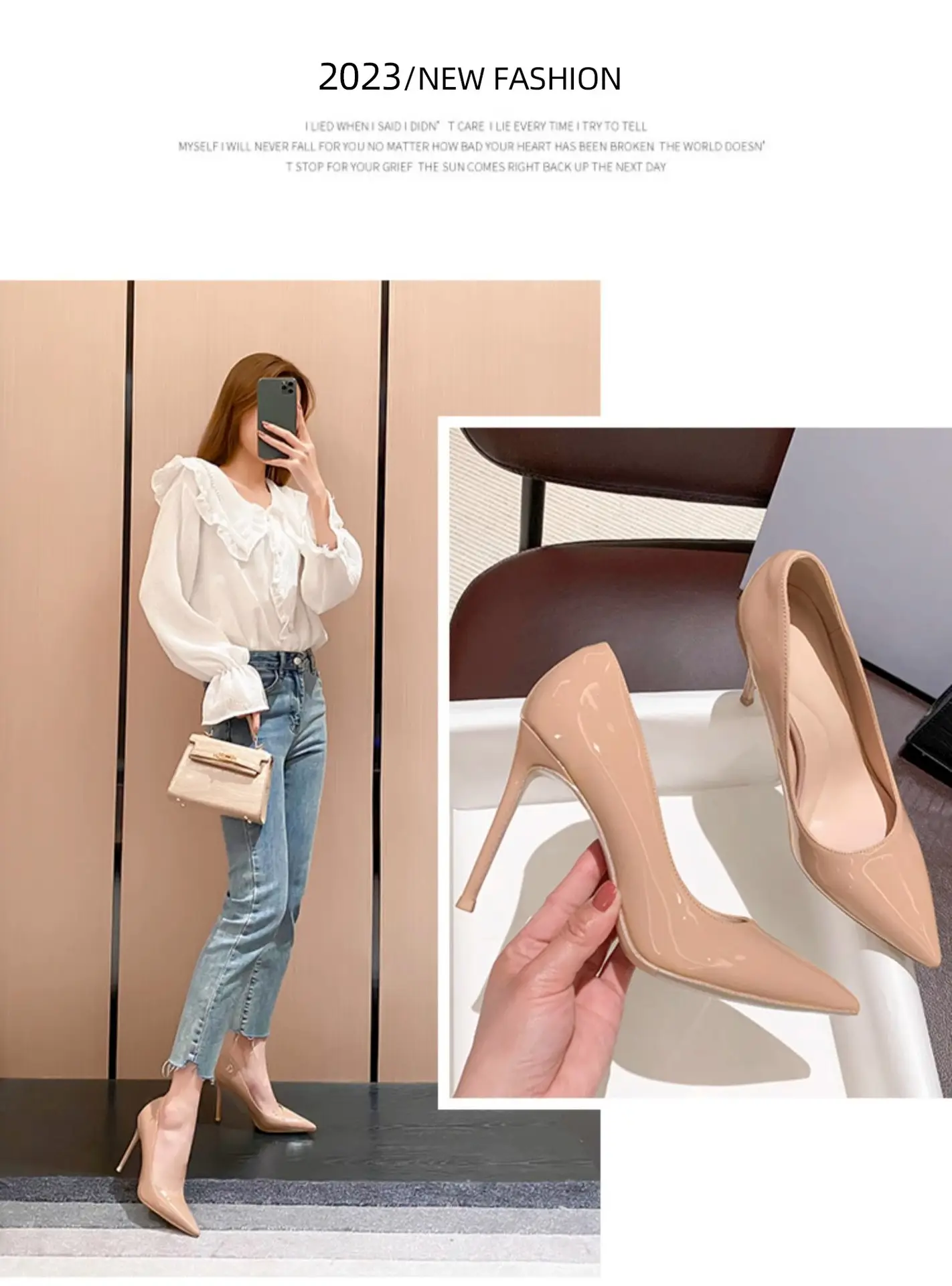 Nude Pointed Toe Stiletto Heels for Women 2023 — feature 9