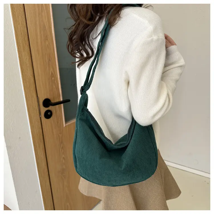 Beige Lazy Style Flannel Crossbody Bag for Women — feature 16