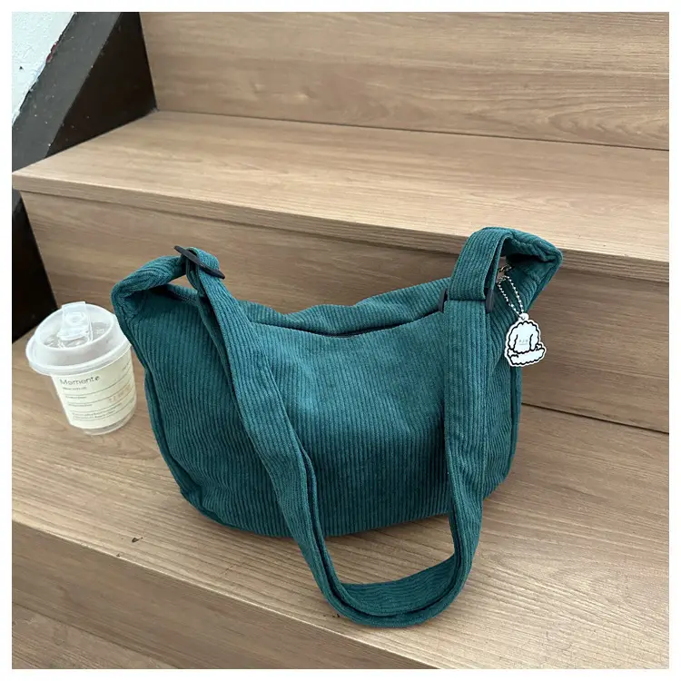 Beige Lazy Style Flannel Crossbody Bag for Women — feature 23