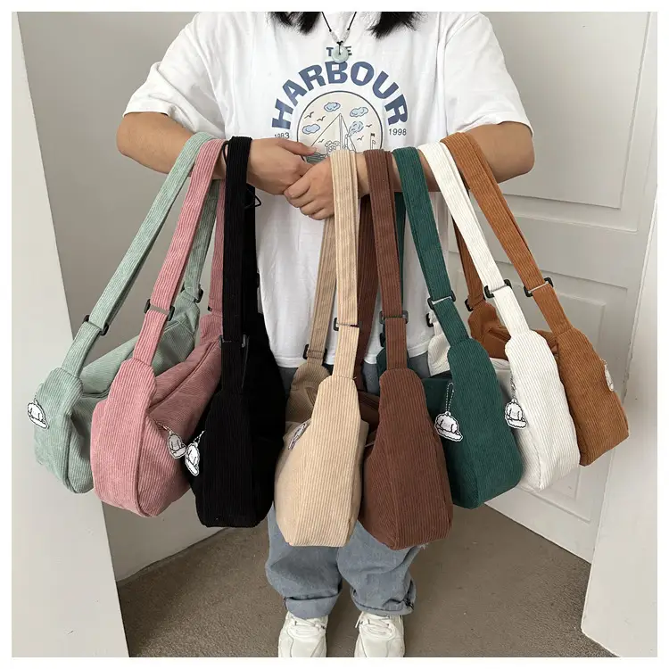 Beige Lazy Style Flannel Crossbody Bag for Women — feature 31