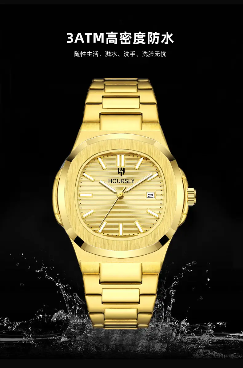 Hoursely Gold Ultra-Thin Men's Quartz Watch — feature 13