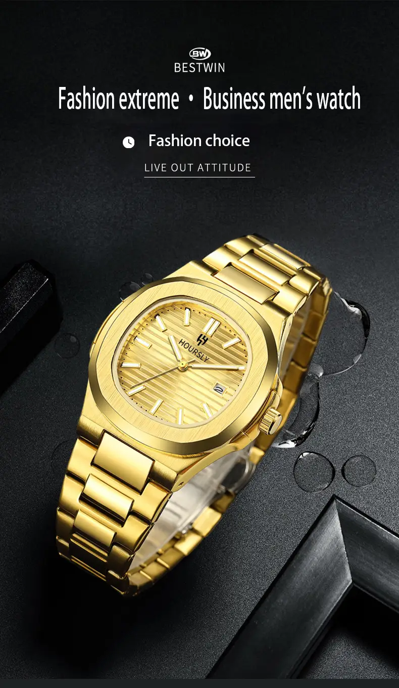 Hoursely Gold Ultra-Thin Men's Quartz Watch — feature 16