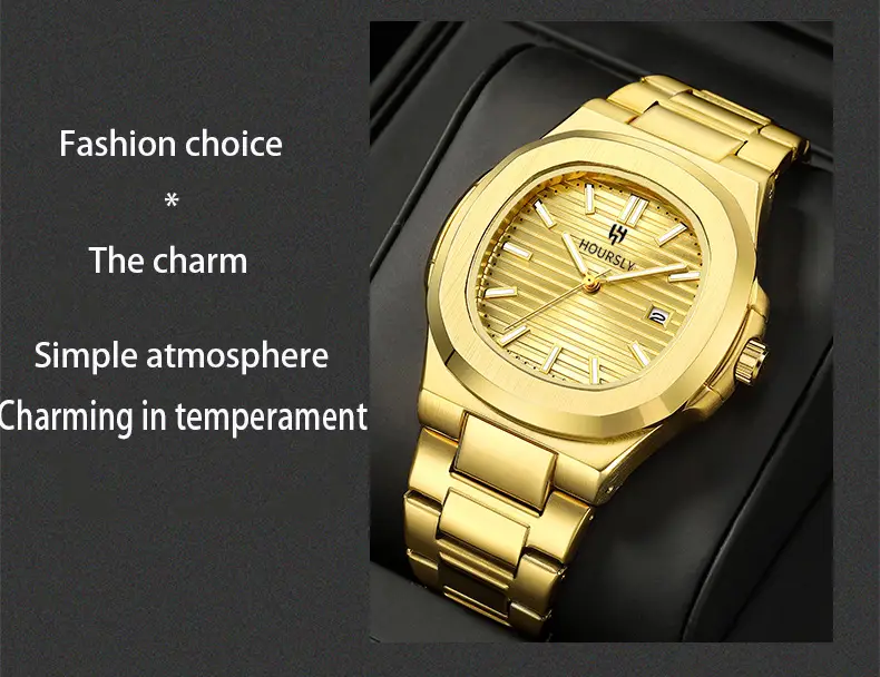 Hoursely Gold Ultra-Thin Men's Quartz Watch — feature 19