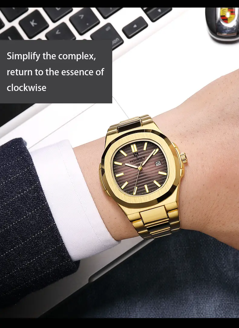 Hoursely Gold Ultra-Thin Men's Quartz Watch — feature 22