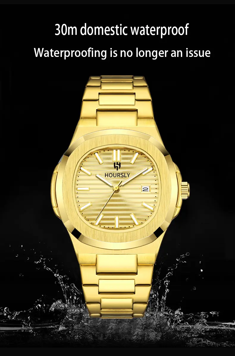 Hoursely Gold Ultra-Thin Men's Quartz Watch — feature 26